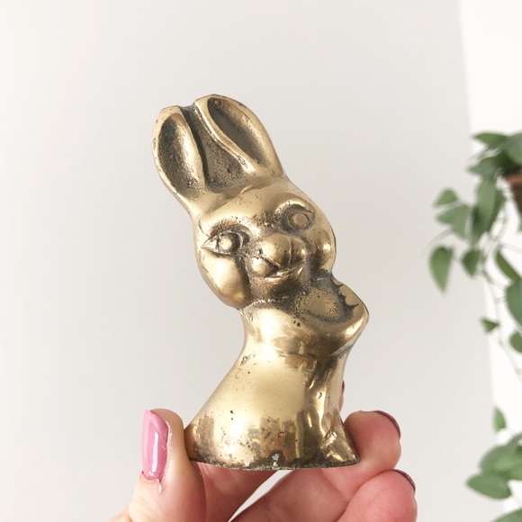 Vintage Brass Bunny Rabbit Figure
